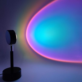 Night Light Projector Led Light, Sunset & Rainbow Projector Light, Live and Photo Atmosphere Light, 90 Degree Rotating Projector Light, Night Light Party Living Room Bedroom Decor (Rainbow)