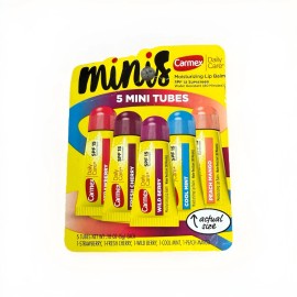 Carmex Daily Care Minis Lip Balm Set  SPF 15, 5 Flavors, 0.18 oz New