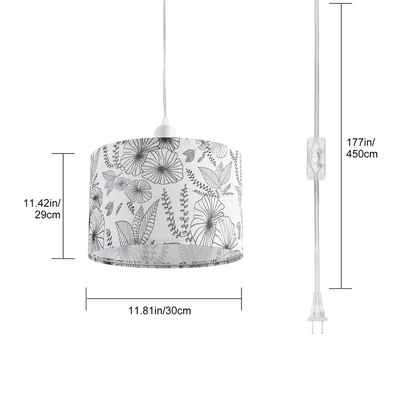 IHENGYANLT 2 Pack Plug in Pendant Light, Hanging Light with