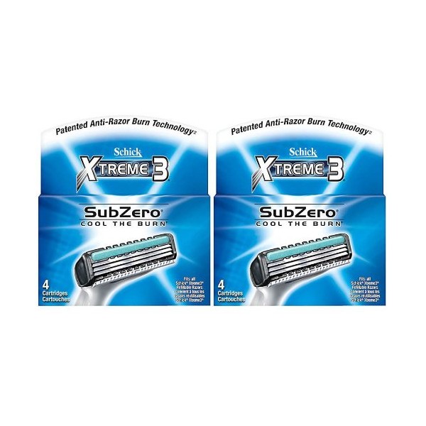 Schick Xtreme 3 SubZero Cartridge Refills - 4 ct - 2 pk