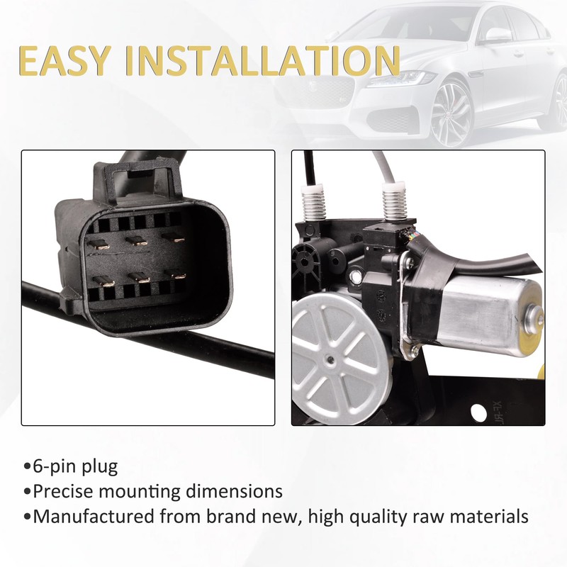Predep Rear Right Passenger Side Power Window Regulator with Motor