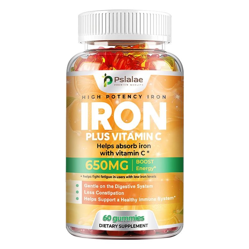 Pslalae - High Potency Iron Gummies - 650MG - Contains