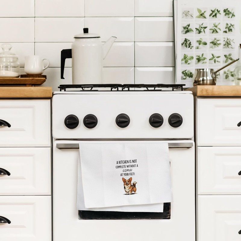 Corgi Kitchen Dish Towels Gift for Women Mom Corgi Lovers,