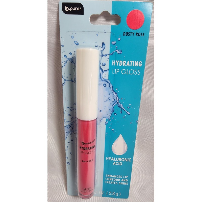 B•PURE “Hydrating” Lip Gloss w/ Hyaluronic Acid ~DUSTY ROSE~ NIB
