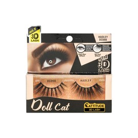 CATTITUDE 3D LASHES Hadley Doll Cat, Lightweight & Reusable, Cruelty-Free
