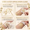 BIVYAX 4 Sheets Temporary Tattoos for Women, JGA Tattoos Gold