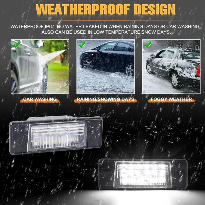Gempro Led License Plate Light Tag Lamp Assembly Compatible with