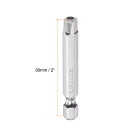 sourcing map SQ5 Square Screwdriver Bit 1/4" Hex Shank 2" Length Magnetic Security Screw Driver Power Tool