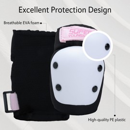 YooxArmor Kids Knee Pads Elbow Pads Wrist Guards Set for Kid Ages 3-5/5-8, Toddler Knee Pads Child Protective Gear Sets for Roller Skating ,Cycling, Skateboard, Inline Skating, Scooter Riding Sports