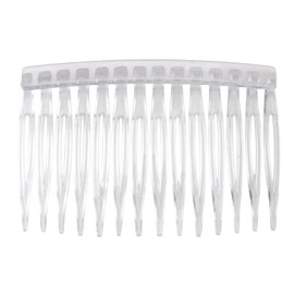 Frcolor 10pcs Transparent Plastic Hair Clip Combs French Twist Comb Wire Hair Side Combs Bridal Wedding Veil Combs for Women
