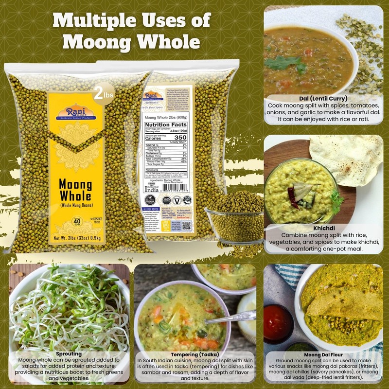 Rani Moong Whole (Ideal for cooking & sprouting, Whole Mung
