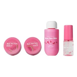 Beauty Creations - Sweet Dose - Mini Set De Viaje Cuidado Corporal Fruity - 4 Piezas Exfoliante Manteca Gel De Ducha Bruma - Melon Times Better