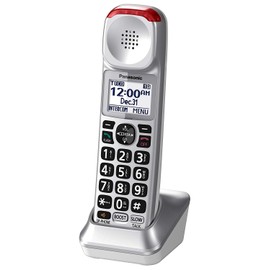 Panasonic kx-tgm450s Amplified teléfono inalámbrico con contestadora Digital, 1 Handset, Plata, Auricular Adicional Opcional para KX-TGM450S, Plateado
