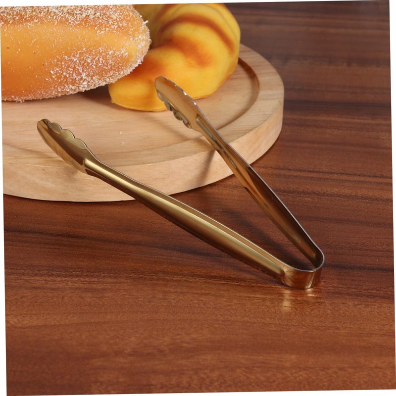 Gatuida 4 Pcs 15cm Stainless Steel Food Serving Tongs Ice