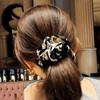 (2 types) Burnaby Luxury Black Green Point Scrunchy Black /