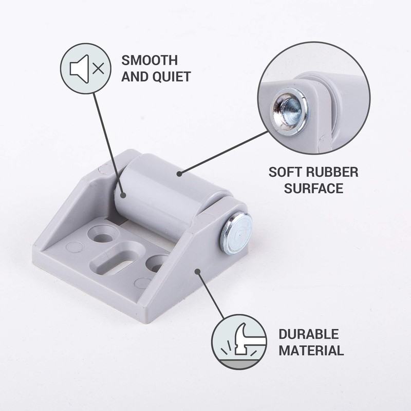 (Pack of 4) 16 mm Small Plastic Wheels Durable Non-Swivel