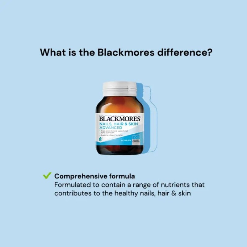 Blackmores Nails Hair and Skin Vitamins for Women, Made in