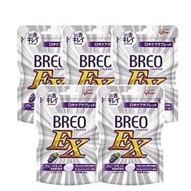 Glico Breo EX Breo EX 2.4 oz (66 g) x 5 Pcs Oral Care Tablet, Dental Exclusive (Grape Mint)