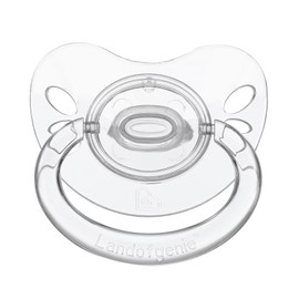 Landofgenie Large Shield Adult Size Pacifiers Butterfly Shape Transparent Design Pacifier White