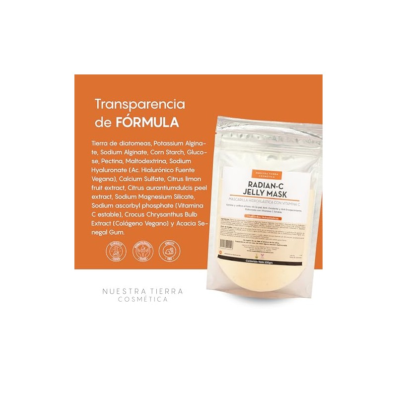 Radian-C Mascarilla Hidro-Plastica con Vitamina C estable Ilumina y unifica