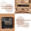 Honiway Wall Clock Battery Operated 12 in Rustic Wood Boho