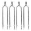 4 pcs Stainless Steel 2 Prongs Harpoon Gig Gaff Hook