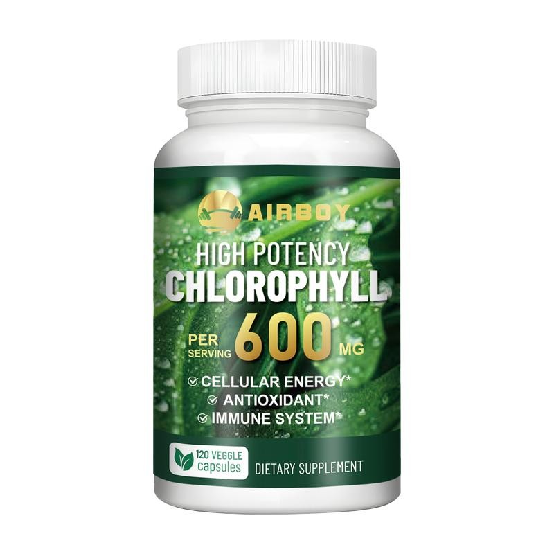AIRBOY Chlorophyll 600 mg - Highly Bioavailable Chlorophyllfor Energy, Immune