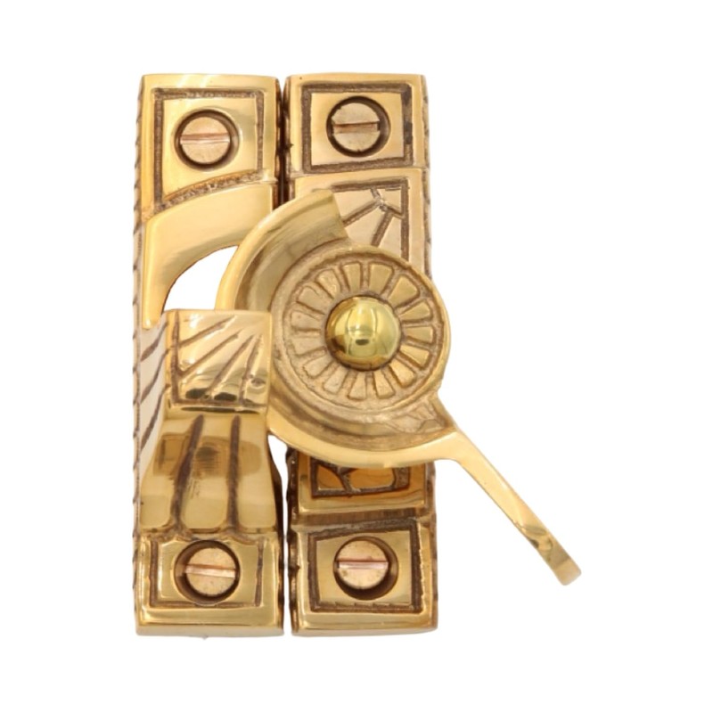 Victorian Style Window Sash Lock in Solid Brass