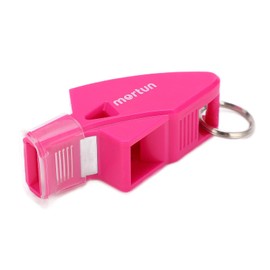 Keenso Silbato Deportivo, Silbato con Sonido Fuerte y Nítido con Cordón para Entrenadores, árbitros y Funcionarios (Rosa roja)