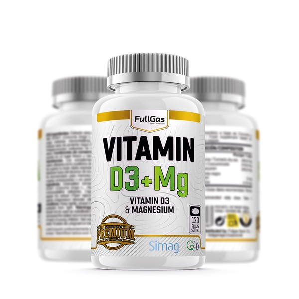 FullGas - Vitamin D3 and Magnesium | 120 Beads Vitamin