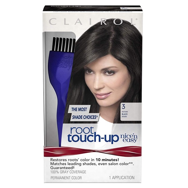 Clairol Permanent Root Touch-Up, 003 Black [pack of 2] ,1 ea