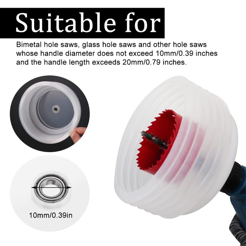 Hole Saw Dust Bowl, Drill Dust Cover Drywall Drill Dusts