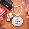 FABACH Love Keyring Guardian Angel Lucky Charm with Heart and