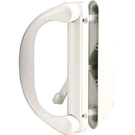 Sliding Patio Door Handle Set for Milgard, White (Locking)