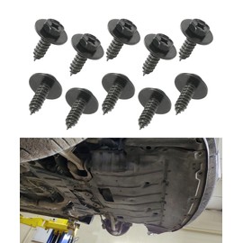 SCUARI 10PCS Fender Screws,Car Accessories Bumper Screws,Splash Shield Screw,Bumper Cover Under Cover Grill Tapping Screw Fastener,Suitable for RAV4,ES,GS,LS,RX,Replacement #90159-60498