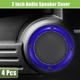 ACROPIX Universal 2" Car Speaker Grills Cover Mesh Round 2 Inch Audio Speaker Subwoofer Guard Protector Case with Mounting Screws Iron Blue - Pack of 4