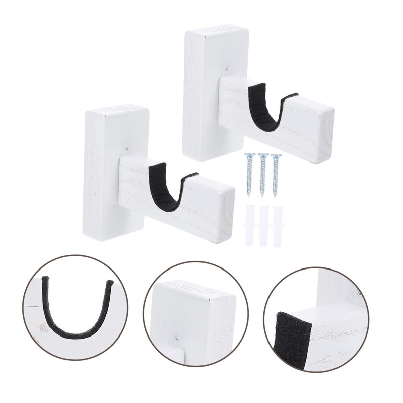 OHPHCALL Pack Bat Hangers Wall Mount Multi-Functional Bat Stand Natural