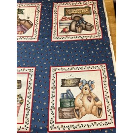 Marcus Brothers Dianna’s Bears And Honey OOP Panel Dianna Marcum Cotton Fabric - New