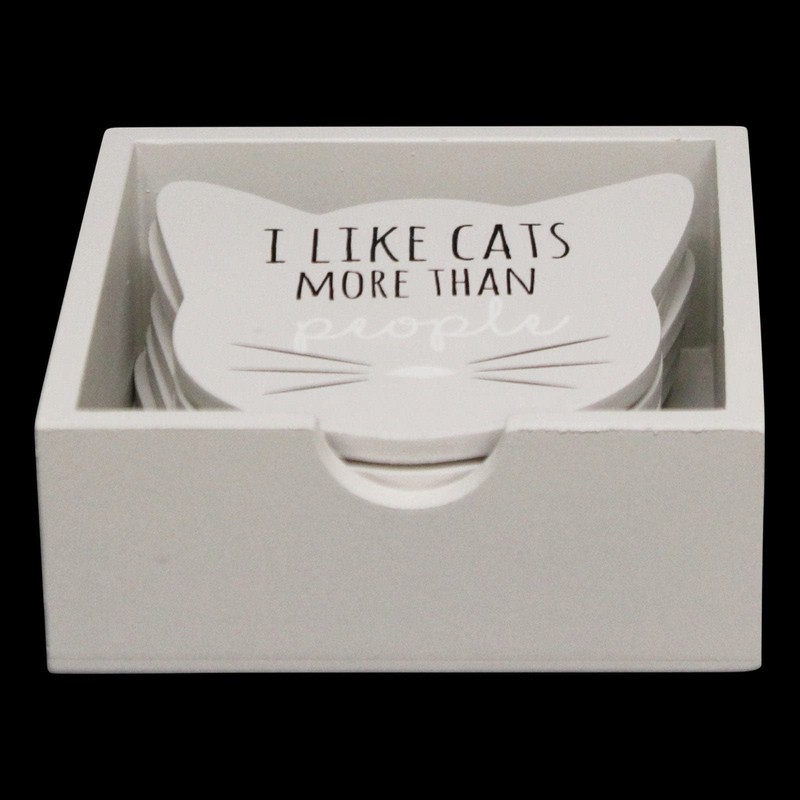 Sifcon PG_0084 Coasters in Holder | Cat Shaped | Set