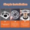 DINGFENG Odour Trap Floor Drain, Odour Trap Shower, 3 Pieces