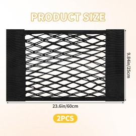 2PCS Plastic Bag Holder Mesh Storage Net,Durable Elastic Plastic Bags Organizer for Trash Bags, Grocery Bag Holder for Camper Sell,Cabinet Door,Kitchen Wall