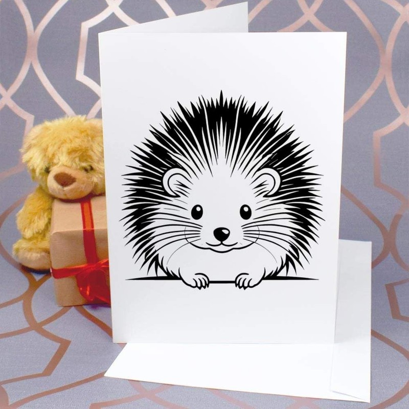 Azeeda Groß (A4) 'Langschwanz-Stachelschwein' Grußkarten/A4 Grußkarten (GC00069358)