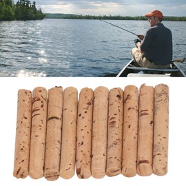 VBESTLIFE Cork Stick, Fishing Cork Sticks Pack of 10 Lightweight Floating for the Lake (6 mm)