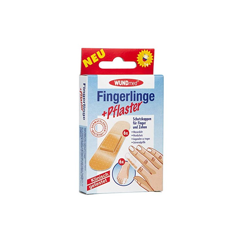 Wundmed 6 Finger Cots + 6 Plasters