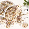 Bouiexye 80g Mix Flatback Pearls Champagne Gold Rhinestones for Clothes