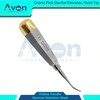 Crane Dental Pick Elevator, Slight Bent Tip, Gold End Hollow