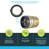 SharkBite 1-1/4 Inch MNPT Adapter, Push to Connect Brass Plumbing