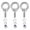 PATIKIL M3 x 9mm Lifting Shoulder Eye Bolt, 3Pcs 304