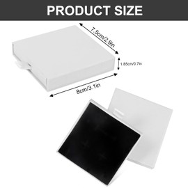 KufaerBeam 2 PCS Jewelry Gift Boxes, Jewelry Gift Display Storage Box, Rectangle Necklace Box, Cardboard Jewellery Gift Boxes, for Christmas Birthday Wedding Anniversaries Present(white)