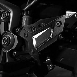 Modeer For Kawasaki Z 900 2018-2023 Z900SE 2022-2023 Motorcycle CNC Footrest Front Pedal Wing Bracket Protector Footrest Heel Plates Protective Cover z900 SE Accessories (Black)